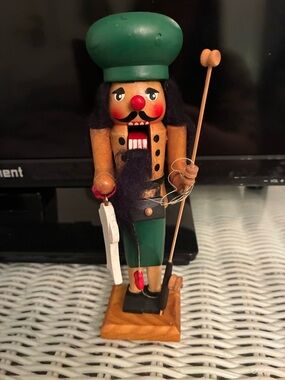 Green and Natural Wooden Nutcracker Figurine - Classic Home Accent